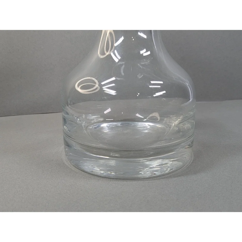 Vintage Clear Glass Wine Carafe 9